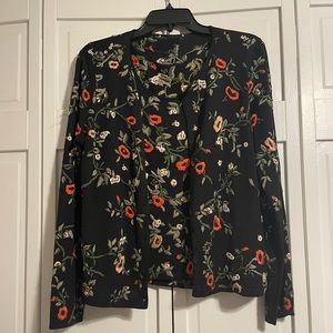 Vintage embroidered and beaded floral sweater set